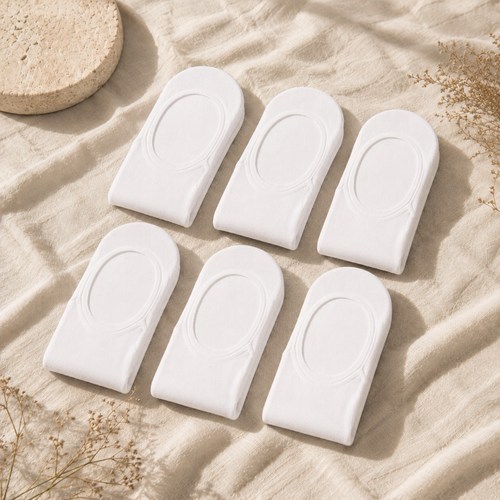 Kit 6 Pares Branco - Meia Invisível Fixa